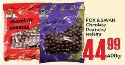 Elite Cash & Carry FOX & SWAN Chcolate Peanuts/ Raisins offer