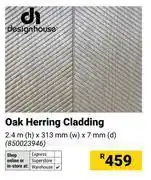 Builders Warehouse Design House Oak Herring Cladding-2.4m (h) x 313mm (w) x 7mm (d) offer