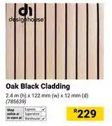 Builders Warehouse Design House Oak Black Cladding 2.4m (h) x 122mm (w) x 12mm (d) offer