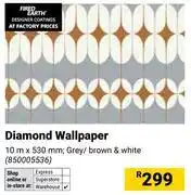 Builders Warehouse Diamond Wallpaper 10m x 530mm offer