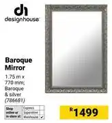 Builders Warehouse Design House Baroque Mirror Baroque & Silver-1.75m x 770mm offer