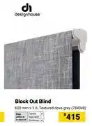 Builders Warehouse Block Out Blind Textured Dove Grey-600mm x 1.6m offer