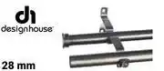 Builders Warehouse Design House 28mm Pole Set Double 1.5m offer
