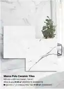 Builders Warehouse Marco Polo Ceramic Tiles White & Grey-600mm x 600mm Per Sqm offer