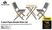 Builders Warehouse Design House 3 Piece Papua Wooden Bistro Set offer