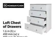 Builders Warehouse Home & Kitchen Loft Chest Of Drawers-1.6m (h) x 450mm (w) x 800mm (l) offer