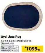 Builders Warehouse Oval Jute Rug-1.2m x 1.8m Each offer