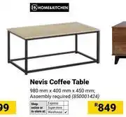 Builders Warehouse Home & Kitchen Nevis Coffee Table-980mm x 400mm x 450mm offer