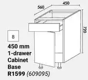 Builders Warehouse Home & Kitchen 450mm 1 Drawer Cabinet Base Floor Units offer