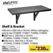 Builders Warehouse Shelfmate Shelf & Bracket-450mm x 200mm x 18mm offer