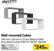 Builders Warehouse Shelfmate Wall Mounted Cubes-400mm x 220mm x 13mm Each offer