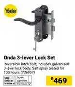 Builders Warehouse Yale Onda 3 Lever Lock Set offer