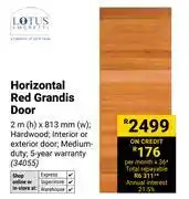 Builders Warehouse Lotus Horizontal Red Grandis Door offer