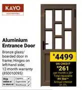 Builders Warehouse Kayo Aluminium Entrance Door offer