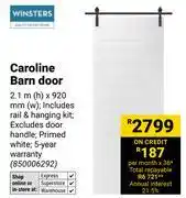 Builders Warehouse Winsters Caroline Barn Door offer