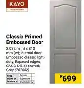 Builders Warehouse Kayo Classic Primed Embossed Door offer