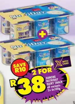 Shoprite Danone nutriday dairy snack all variants offer