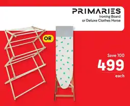 Makro PRIMARIES Ironing Board or Deluxe Clothes Horse offer
