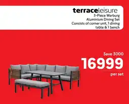 Makro Terraceleisure Warburg Aluminium Dining Set offer