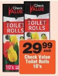 Check Star Check Value Toilet Rolls offer