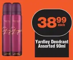 Check Star Yardley Deodrant Assorted offer