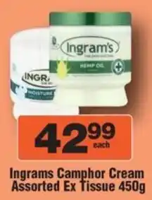 Ingrams Camphor Cream Assorted Ex Tissue