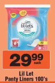 Check Star Lil Let Panty Liners offer