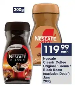 President Hyper Nescafè Classic Coffee Original/ Crema/ Black Roast (excludes Decaf) Jars offer