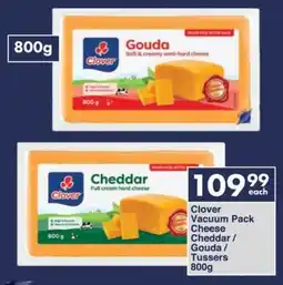 President Hyper Clover Vacuum Pack Cheese Cheddar/ Gouda/ Tussers offer
