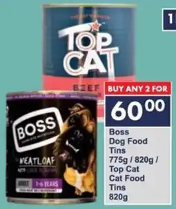President Hyper Boss Dog Food Tins/ Top Cat Cat Food Tins offer