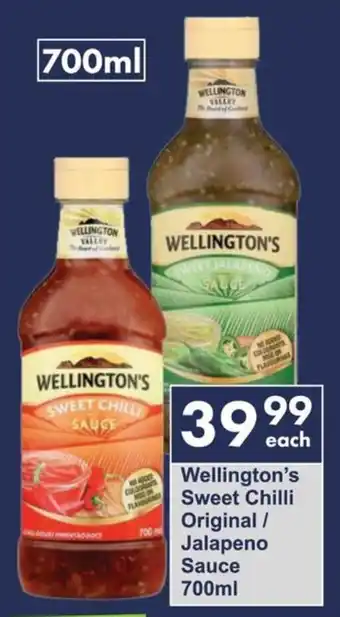 President Hyper Wellington's Sweet Chilli Original/ Jalapeno Sauce offer