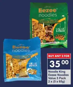 President Hyper Noodle King Eezee Noodles Value 5 Pack 2 x (5 x 65g) offer