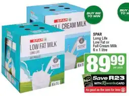 SuperSpar SPAR Long Life Low Fat or Full Cream Milk offer