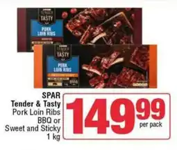 SuperSpar SPAR Tender & Tasty Pork Loin Ribs BBQ or Sweet and Sticky offer