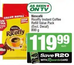 SuperSpar Nescafé Ricoffy Instant Coffee Refill Value Pack offer