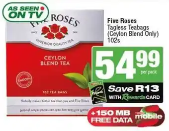 SuperSpar Five Roses Tagless Teabags offer