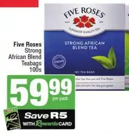 SuperSpar Five Roses Strong African Blend Teabags offer