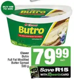 SuperSpar Clover Butro Full Fat Modified Butter Spread offer