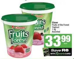 SuperSpar Clover Fruits of the Forest Yoghurt Assorted offer