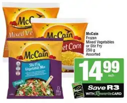 SuperSpar McCain Frozen Mixed Vegetables or Stir Fry Assorted offer