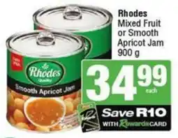 SuperSpar Rhodes Mixed Fruit or Smooth Apricot Jam offer