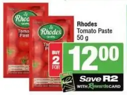 SuperSpar Rhodes Tomato Paste offer
