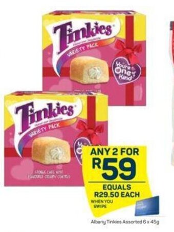 Pick n Pay Albany Tinkies Asstd 6x45g offer