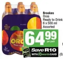 SuperSpar Brookes Oros Ready to Drink Assorted offer
