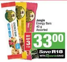 SuperSpar Jungle Energy Bars Assorted offer