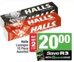 SuperSpar Halls Lozenges Assorted offer