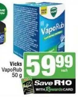 SuperSpar Vicks VapoRub offer