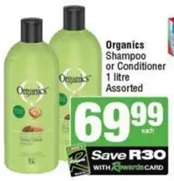 SuperSpar Organics Shampoo or Conditioner Assorted offer