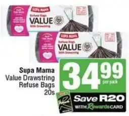 SuperSpar Supa Mama Value Drawstring Refuse Bags offer