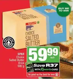 SuperSpar SPAR Choice Salted Butter Brick offer
